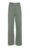 Oriane 1986 The Bootcut High-rise Pants In Green