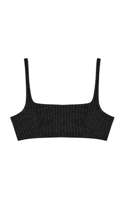 Oriane 1986 The Bralette Cropped Top In Black