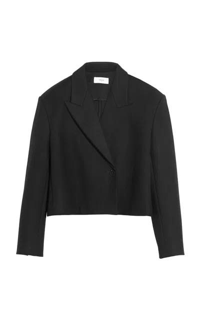 Oriane 1986 The Jacket Boxy Cropped Jacket In Black