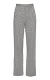 Oriane 1986 The Long Legged Houndstooth Wide-leg Pants In Multi