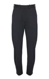 Oriane 1986 The Sarouel Mid-rise Wool-blend Tapered Pants In Blue