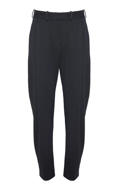 Oriane 1986 The Sarouel Mid-rise Wool-blend Tapered Pants In Blue