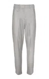Oriane 1986 The Sarouel Mid-rise Wool-blend Tapered Pants In White
