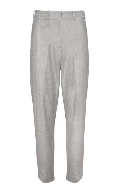 Oriane 1986 The Sarouel Mid-rise Wool-blend Tapered Pants In White