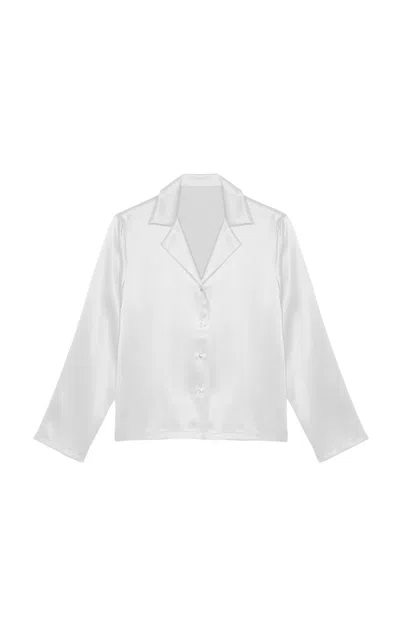 Oriane 1986 The Silk Button-down Shirt In White