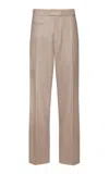 Oriane 1986 The Unisex Wool-blend Wide-leg Pants In Brown