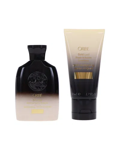 Oribe 2.6 & 1.7 oz Gold Lust Repair & Restore Shampoo 2.6 oz & Conditioner 1.7 oz Combo | Pack In Multi