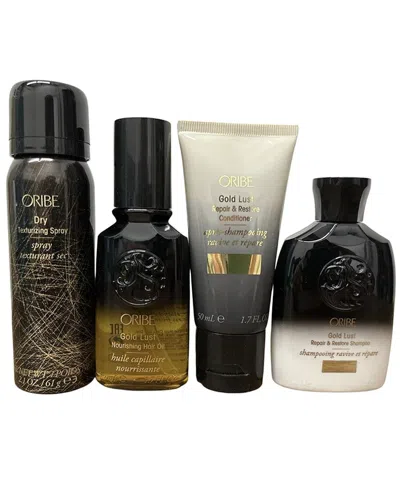 Oribe 4pc Gold Lust Travel Kit In Transparent