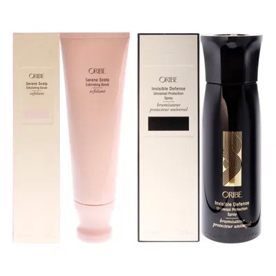 Oribe Serene Scalp Exfoliating Scrub And Invisible Defense Universal Protection Spray Kit By  For Uni In Transparent
