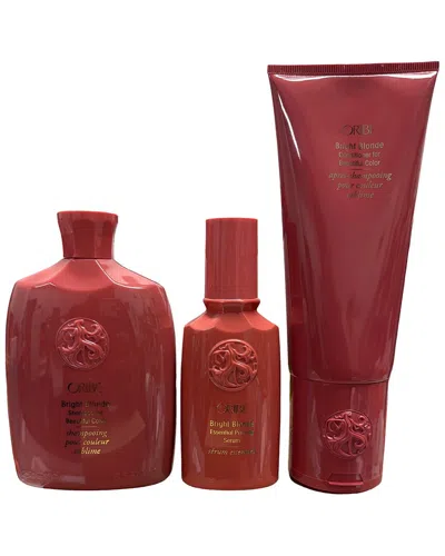 Oribe Unisex 8oz Trio Bright Blonde Essentials Set In Transparent