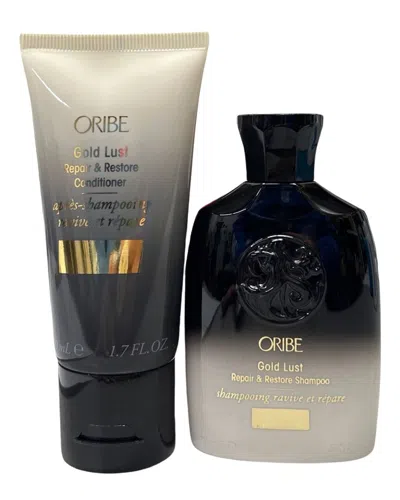 Oribe Unisex Gold Lust Repair & Restore Shampoo Travel Duo In White