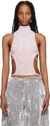 Oriens Pink Momentum Suspension Tank Top In Petal