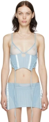 Oriens Ssense Exclusive Blue Neptune Tank Top In Blue
