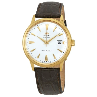 Orient 2nd Generation Bambino Automatic White Dial Men's Watch Fac00003w0 In Brown / Gold Tone / White