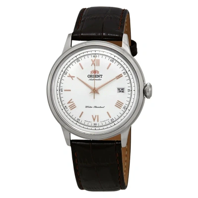 Orient 2nd Generation Bambino Automatic White Dial Men's Watch Fac00008w0 In Brown / Gold Tone / White