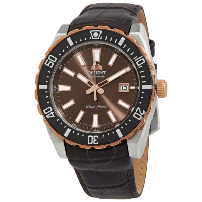 Orient Automatic Brown Dial Men's Watch Fac09002t0 In Black / Brown / Gold Tone / Rose / Rose Gold Tone