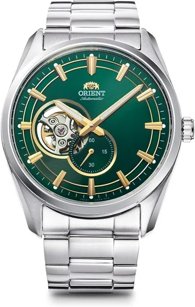 Pre-owned Orient Automatic Watch Semi-skeleton Open Heart Rn-ar0008e Men's Green