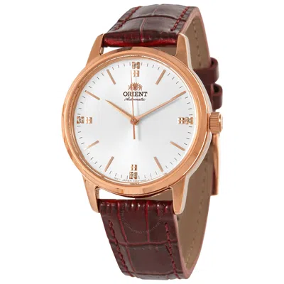 Orient Automatic White Dial Ladies Watch Ra-nb0105s In Brown