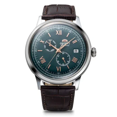 Pre-owned Orient Bambino Automatic Mechanical Rn-ak0703e Green Men's Watch In Box