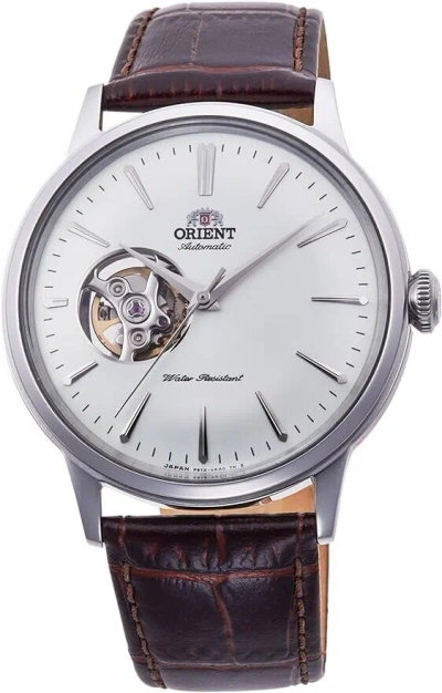 Pre-owned Orient Bambino Automatic Watch Automatic Open Heart Rn-ag0005s Men's White Silve