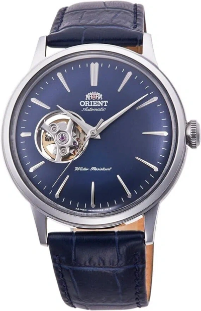 Pre-owned Orient Bambino Mechanical Automatic Watch Open Heart Rn-ag0008l Navy In Box