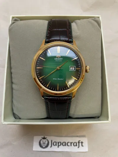 Pre-owned Orient Bambino Men's Watch 42mm Sac08002f0 Mechanical Automatic Green