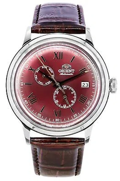 Pre-owned Orient Bambino Red Dial Automatic Men's Watch Ra-ak0705r10b