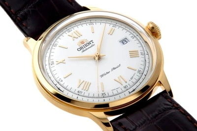 Pre-owned Orient Bambino Sac00007w0 Men's Watch Automatic Made In Japan Brown Brand