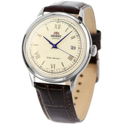 Pre-owned Orient Bambino Sac00009n0 Mechanical Automatic Watch Cream Yellow Dial 40.5mm