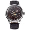 Orient Bambino Sun & Moon Men's Watch In Brown