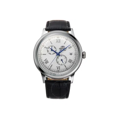 Orient Bambino Version 8 Gmt Automatic White Dial Men's Watch Ra-ak0701s10b In Black