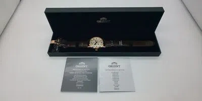 Pre-owned Orient Classic Sun & Moon Mechanical Wristwatch Rn-ak0001s Men's