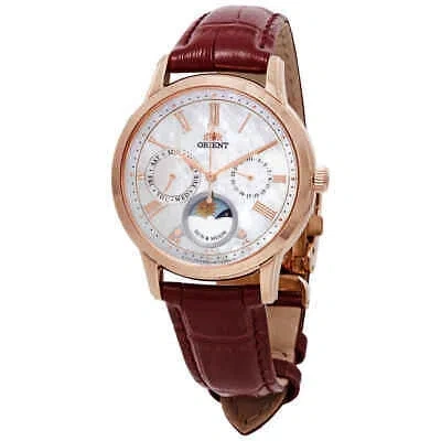 Pre-owned Orient Classic Sun And Moon Open Heart Ladies Watch Ra-ka0001a10b