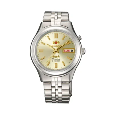 Pre-owned Orient Classic Tristar Watch Daydate Champagne Dial 36mm Em0301uc Made In Japan