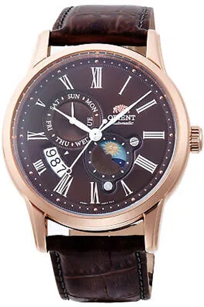 Pre-owned Orient Watch - Ra-ak0009t For Male Chocolate Brown In Steel
