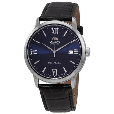 Orient Contemporary Automatic Blue Dial Men's Watch Ra-ac0f11l10b In Black