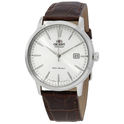 Orient Contemporary Automatic Silver Dial Men's Watch Ra-ac0f07s10b In Brown / Silver
