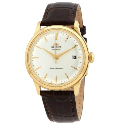 Orient Contemporary Classic Automatic White Dial Men's Watch Ra-ac0m01s10b In Brown / Gold Tone / White / Yellow