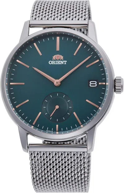 Pre-owned Orient Contemporary Quartz Small Seconds Green Sunray Watch Ra-sp0006e