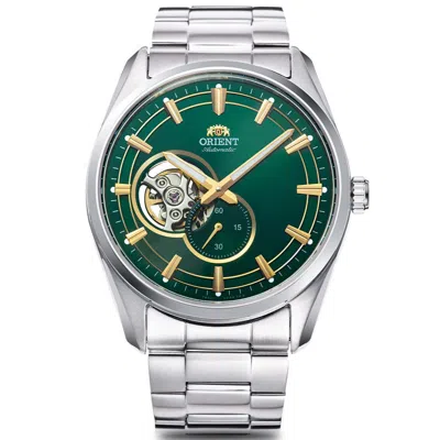 Pre-owned Orient Contemporary Rn-ar0008e Mechanical Automatic Watch Green Silver 40.8mm