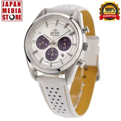 Pre-owned Orient Contemporary Rn-tx0308s Panda Solar Chronograph Men Watch Limited Edition
