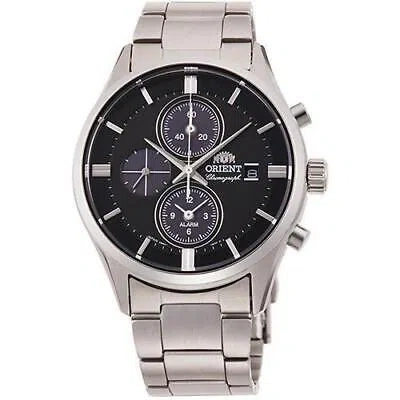 Pre-owned Orient Contemporary Rn-ty0002b Black Lightcharge Men's Watch In Box