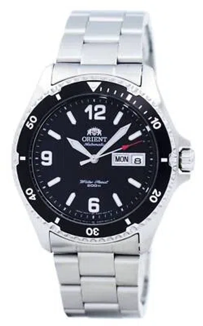 Pre-owned Orient Diver Mako Ii Black Dial Stainless Steel Automatic Faa02001b9 Mens Watch
