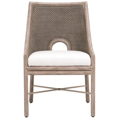Orient Express Furniture Adamo Dining Chair, French Gray Cabana Loom, Set Of 2