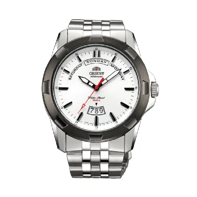 Pre-owned Orient Independence Wide Calendar White Dial Ev0r001w Automatic Japan Made