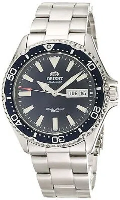 Pre-owned Orient Kamasu Automatic Blue Dial Men's Watch Ra-aa0002l19b