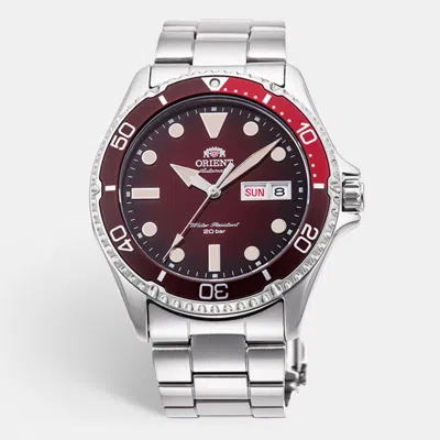 Pre-owned Orient Kamasu Ii Ra-aa0814r19b Ra-aa0814r19b Red Dial Stainless Steel Men's Wristwatch 41.80 Mm