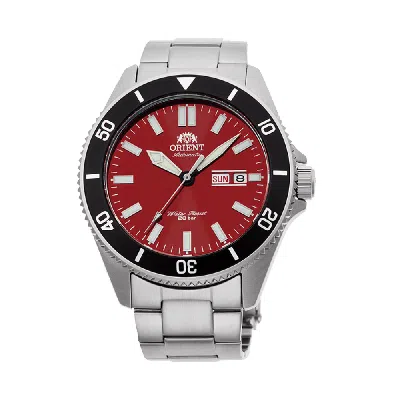 Pre-owned Orient Kano Diver Mechanical Watch Day Date Red Dial Aa0915r Made In Japan