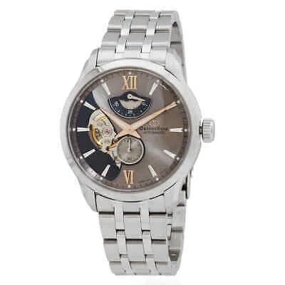 Pre-owned Orient Layered Skeleton Contemporary Automatic Grey Dial Men's Watch Re-av0b09n