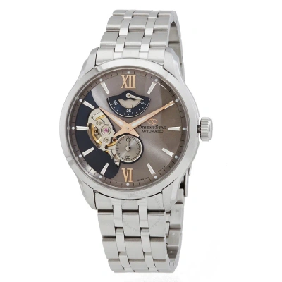 Orient Layered Skeleton Contemporary Automatic Grey Dial Men's Watch Re-av0b09n In Metallic